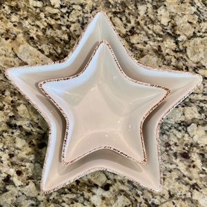 Starfish shaped snack bowls. Hausenware.